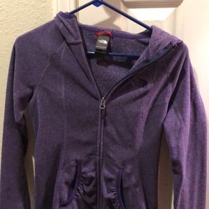 North Face Purple Zip Hoodie